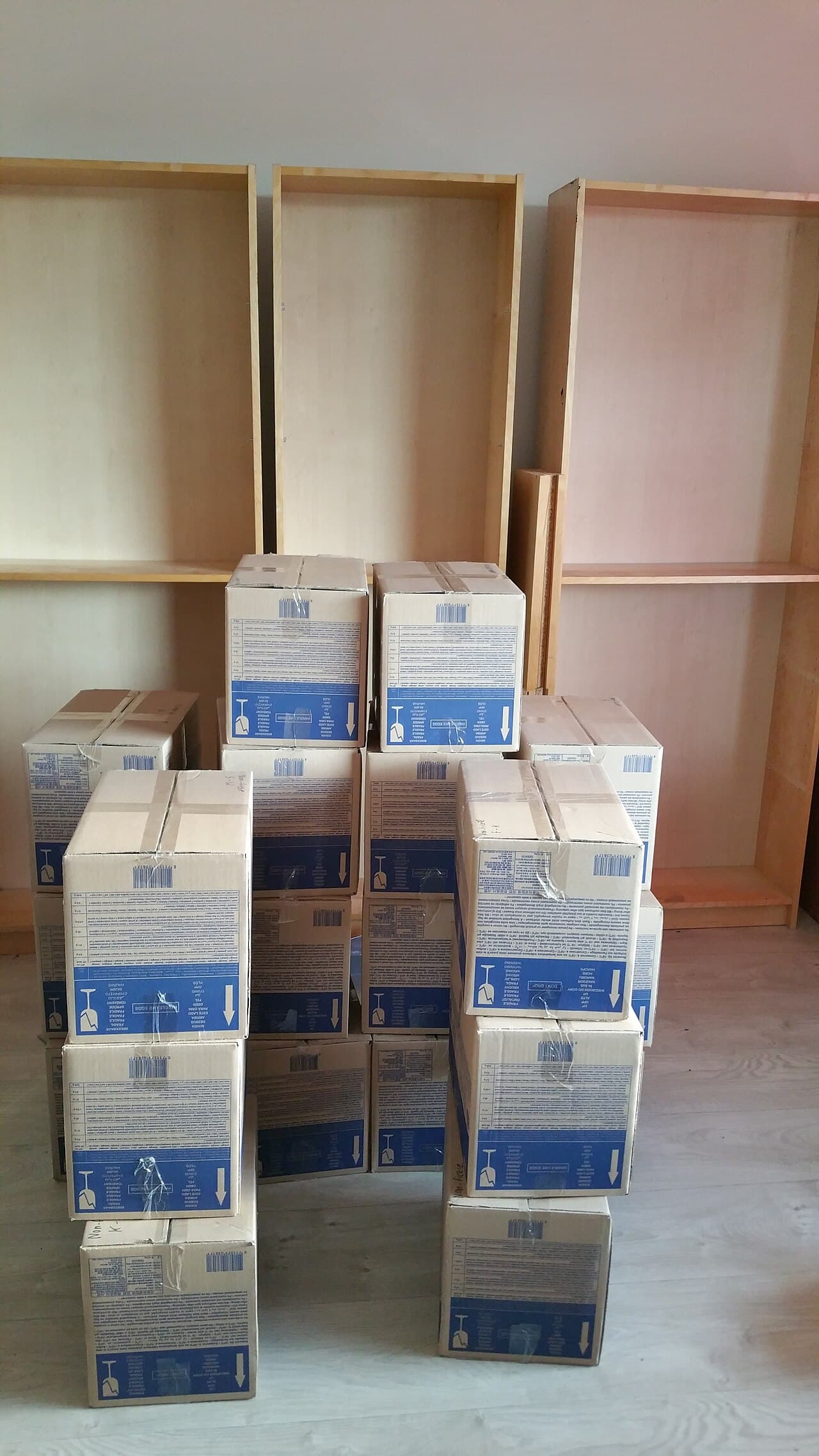 Cajas de mudanza en una vivienda: la decisión de vender y mudarse